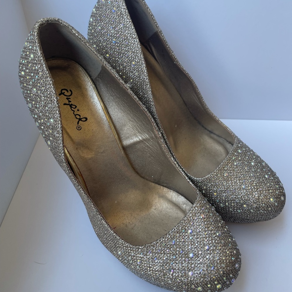 Gold Bedazzled Heels